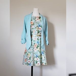 3 for $20 Forever 21 Floral Teal dress